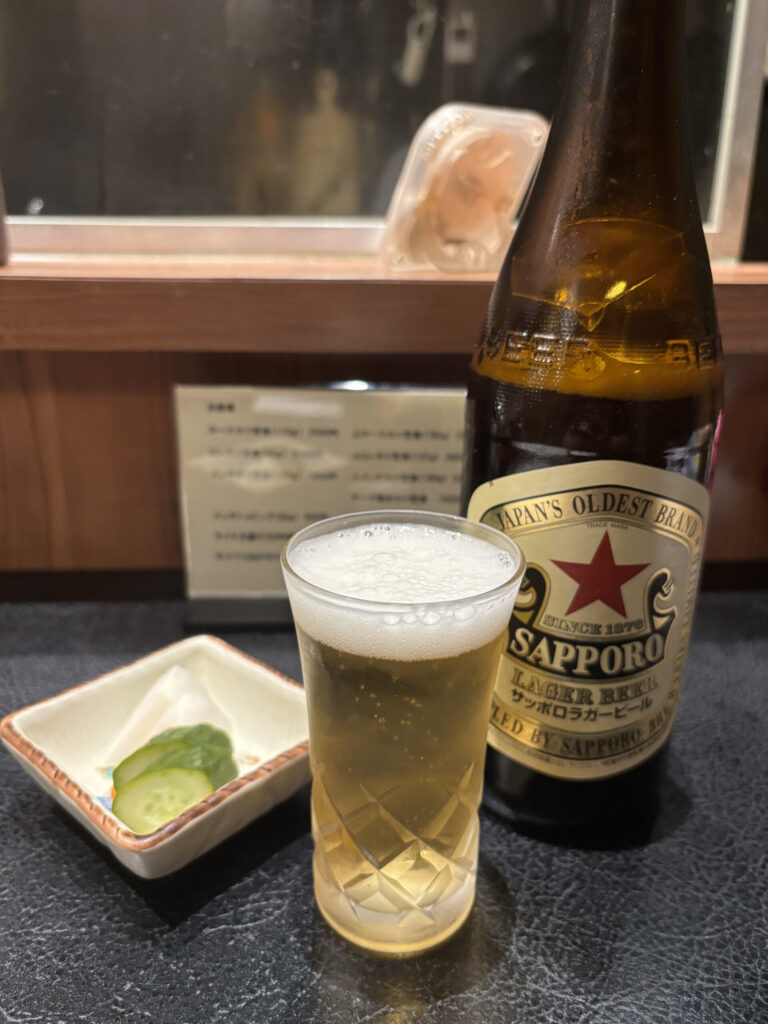 武蔵小山　もちぶたとんかつたいようのビール
